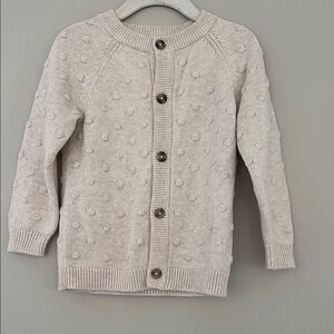 Cat & Jack Cream Bobble Cardigan 24M